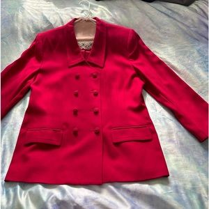 NEW Polyester fully lined double breasted Red Jacket.